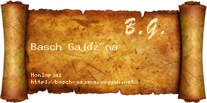 Basch Gajána névjegykártya